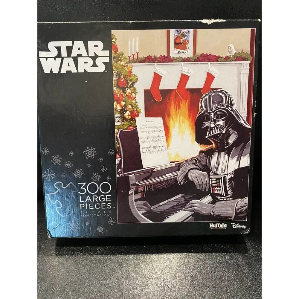 DARTH VADER Star Wars Christmas 300 Large Piece Jigsaw Puzzle Previously Used